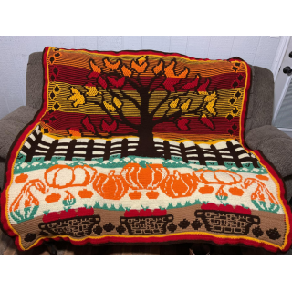 Jaimie's Autumn Daze Blanket Mosaic Crochet Pattern
