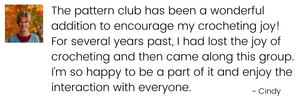 Mosaic Crochet Pattern Club testimonial