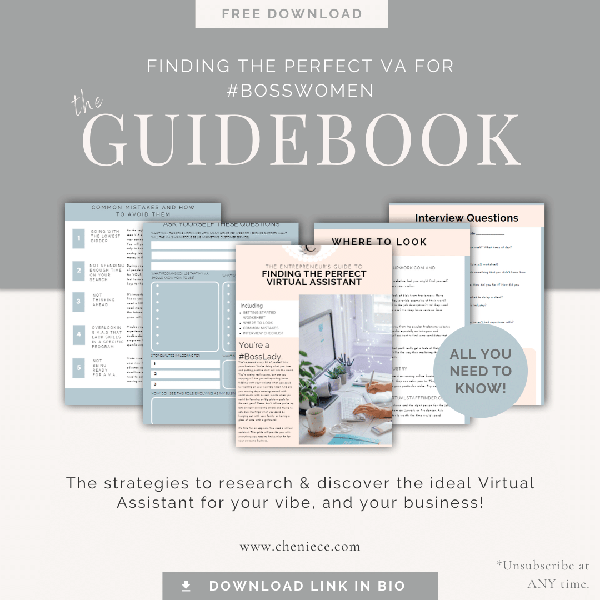 My FREE Guidebook for #BossWomen -- Find Your Perfect VA!