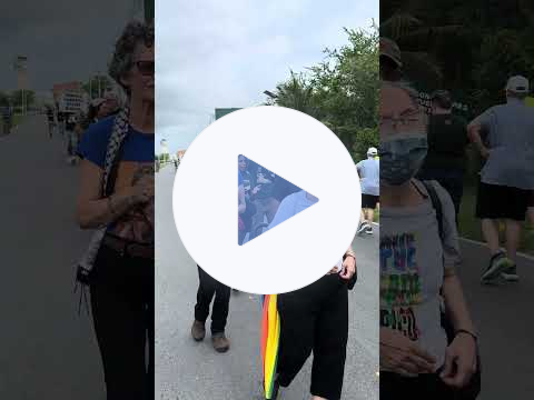 Manifestación en contra de la remilitarización de Puerto Rico