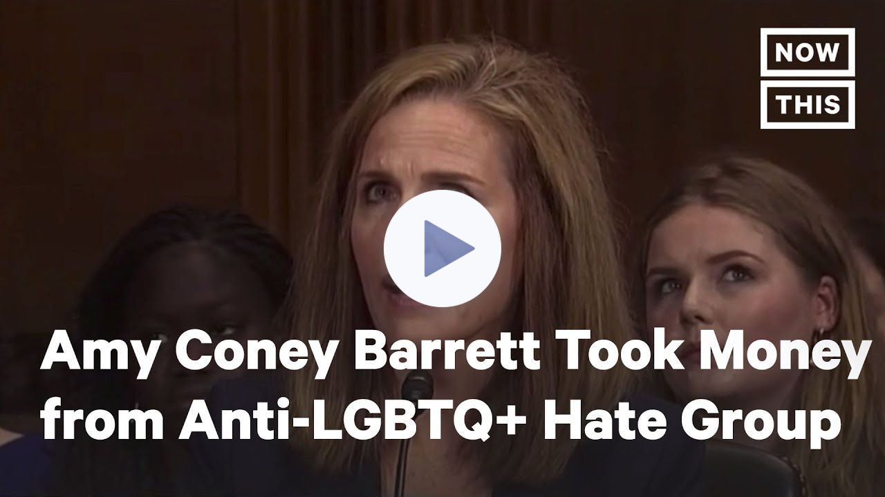 Amy Coney Barrett Accepted Money from Anti-LGBTQ+ Hate Group | NowThis