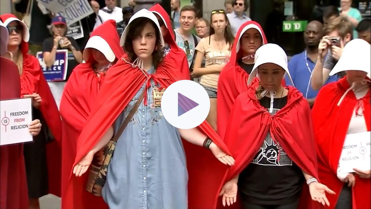 Women Wear 'Handmaid's Tale' Outfits to Protest Abortion Bill