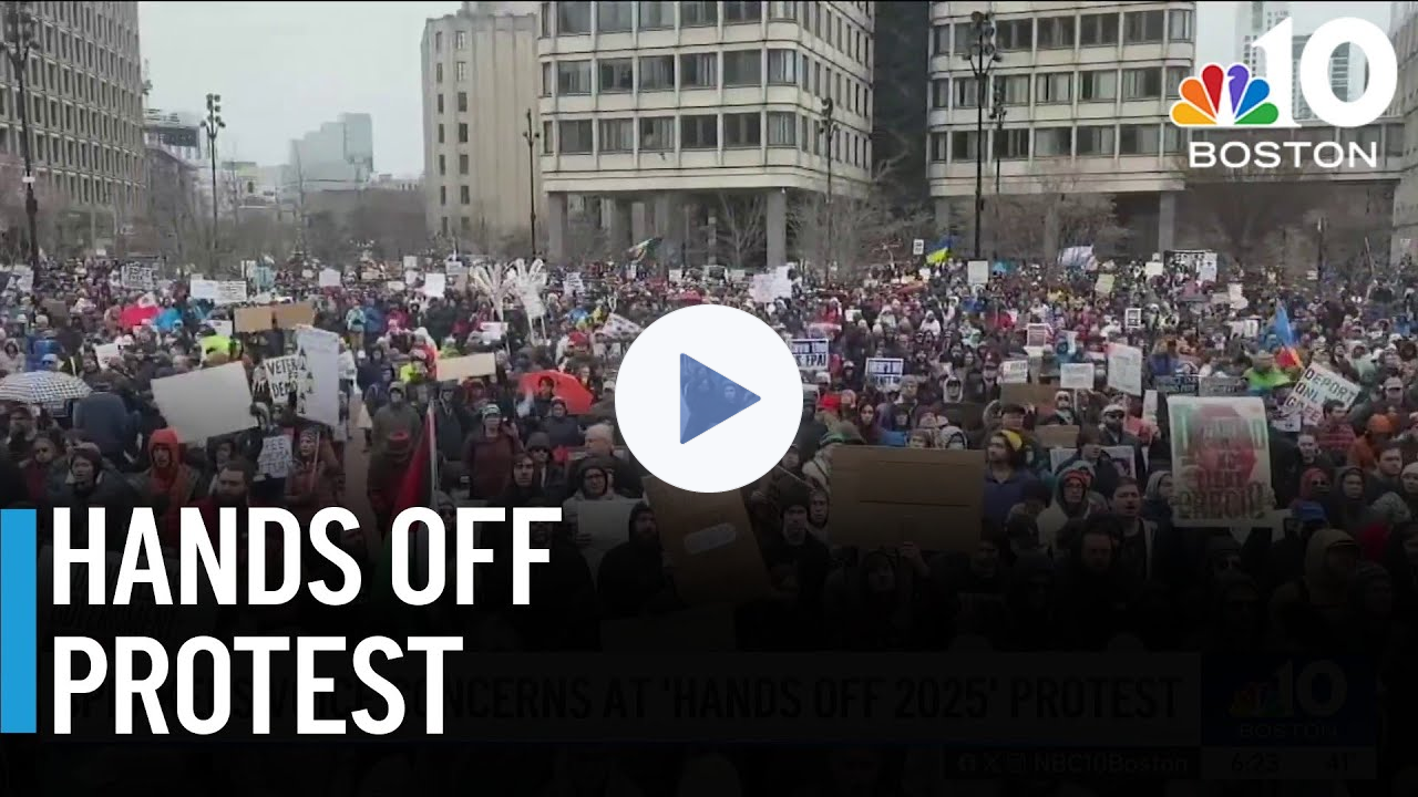 Boston 'Hands Off' protest of Trump administration draws thousands
