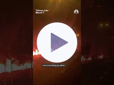 Video shows fires in Tehran amid strikes on oil depot