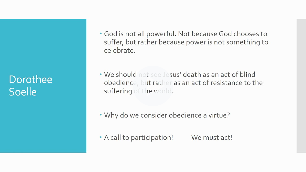 God and Suffering: Soelle