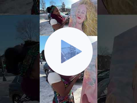 Artist paints Renee Nicole Good at ICE shooting memorial