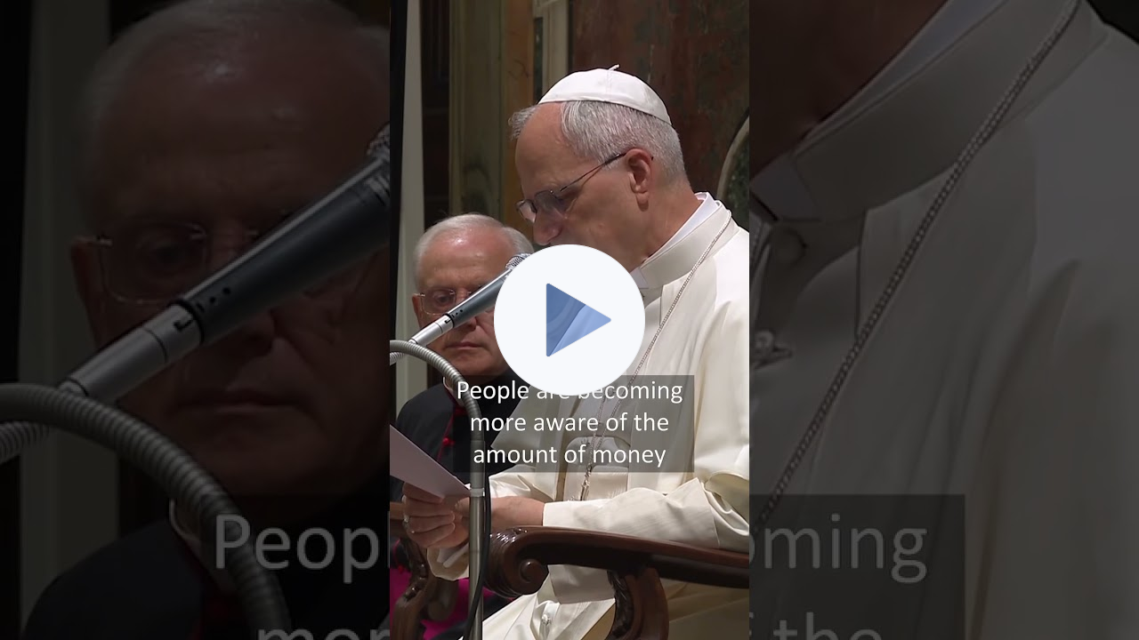 Pope Leo XIV laments the vast sums of money spent on rearmament #nucleararms #catholicpope #leonxiv