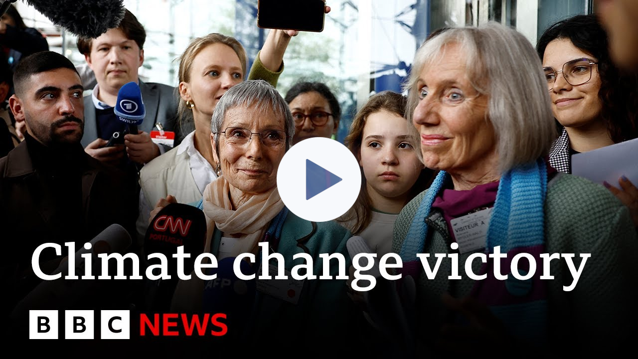 European court rules human rights violated by climate inaction in landmark case | BBC News