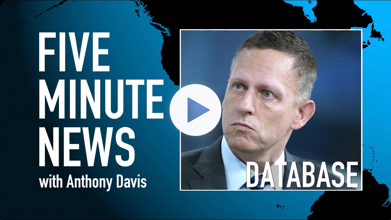 Trump surveillance plan for all Americans using A.I. tech billionaire Peter Thiel's Palantir.