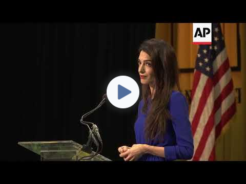 Human rights lawyer, Amal Clooney, tells grads to be courageous