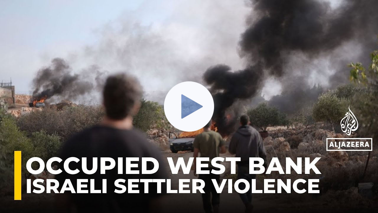 Israeli settlers burn trees, assault Palestinians in occupied West Bank olive harvest attacks