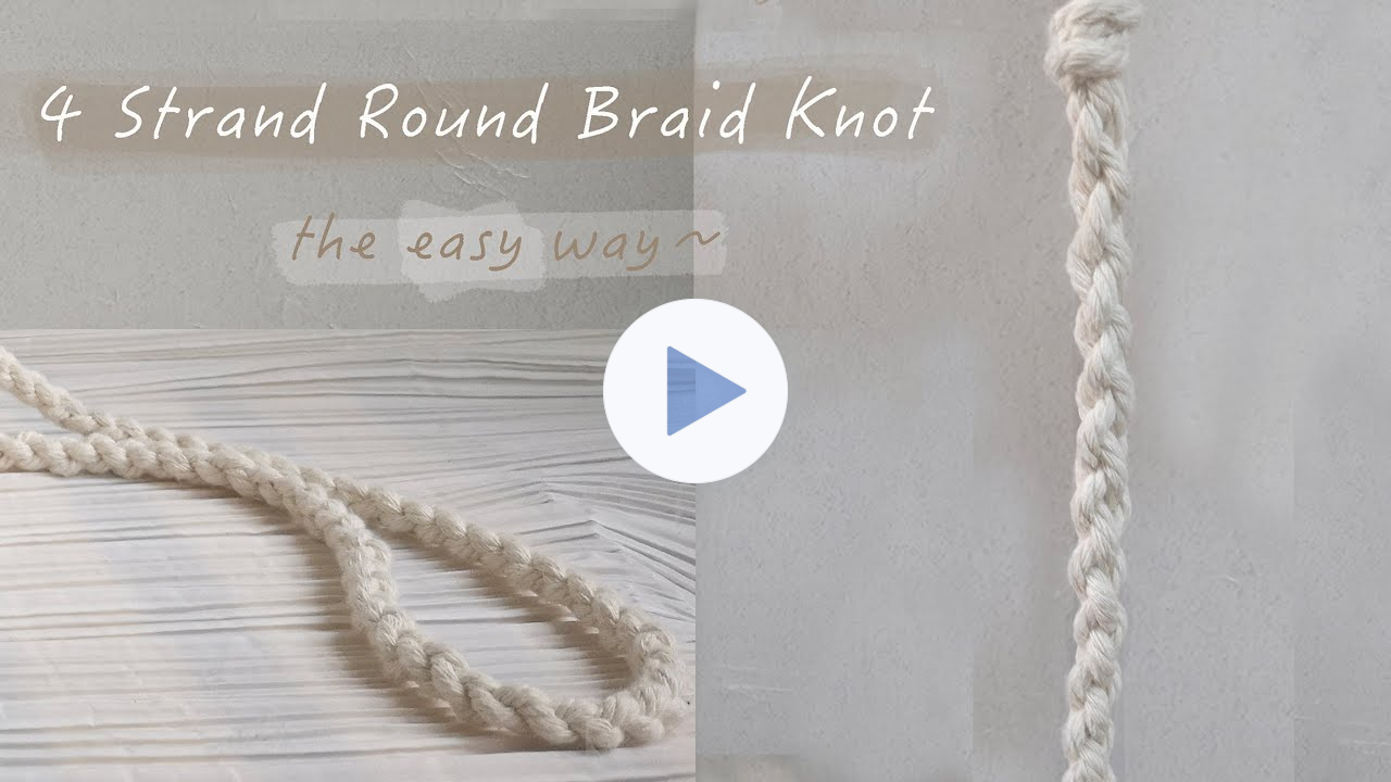 Four Strand Round Braid Knot | Macrame Basic Knot
