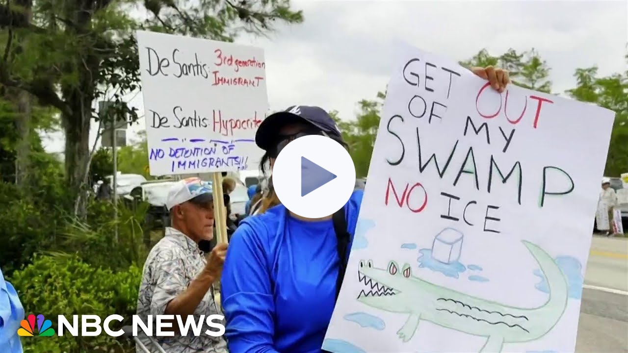 Protests erupt against 'Alligator Alcatraz' detention facility