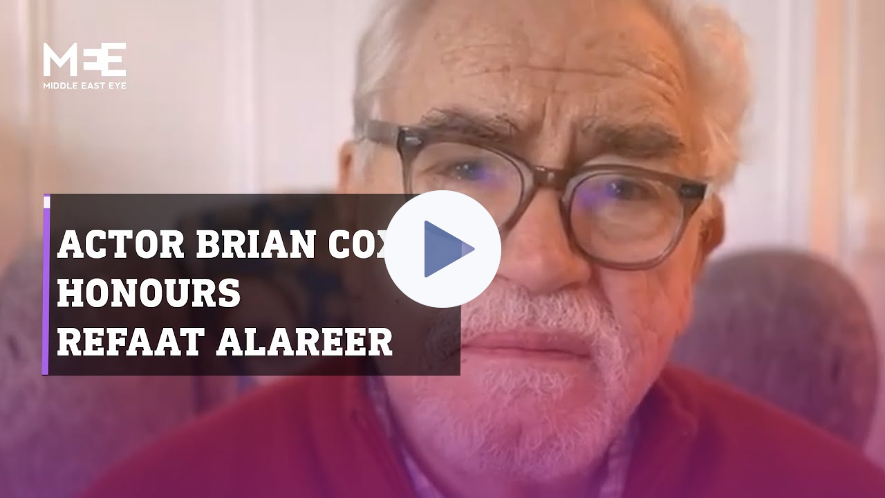 Scottish actor Brian Cox reads final poem of Palestinian scholar and poet Refaat Alareer