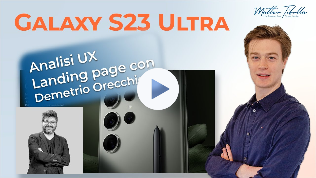 Galaxy S23 Ultra: analisi della #UserExperience con Demetrio Orecchio