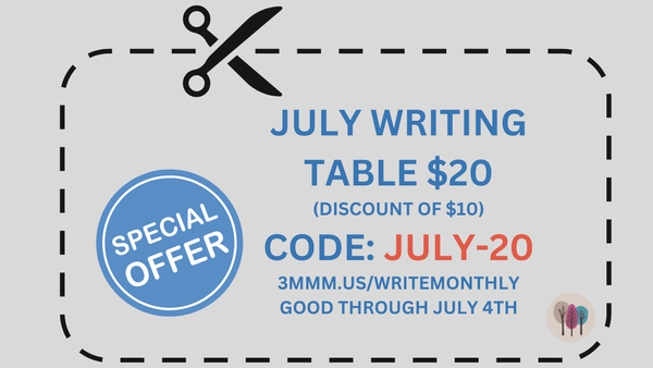 Coupon for July Writing Table