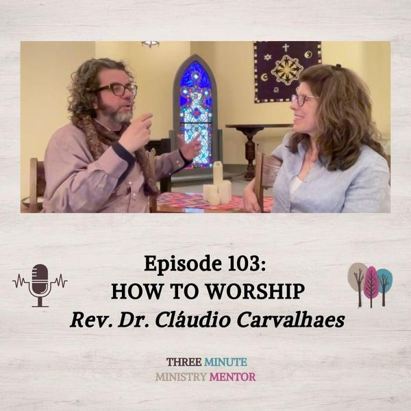 Eileen Campbell-Reed and Cláudio Carvalhaes talking in a chapel