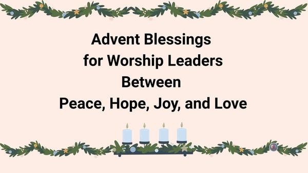 Green garland framing text, four candles 