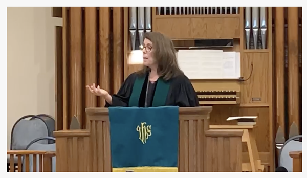 Eileen preaching at Providence Church on Daniel Island, SC 