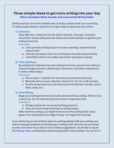 3 ideas to get more writing into your day 