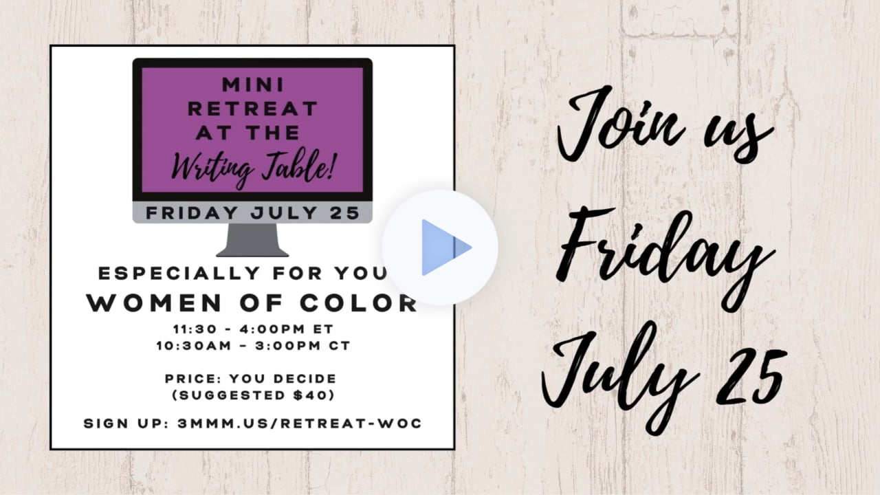 Mini Writing Retreat for Women of Color - overview
