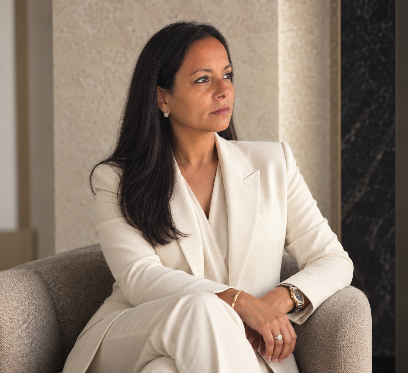 Editorial portrait of Nora Sonbol, founder of Nora Sonbol Wellness Group