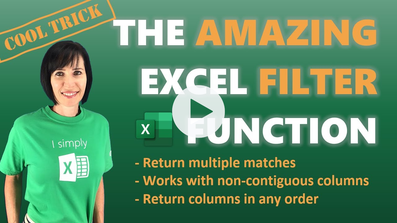 Amazing Excel FILTER Function + Trick to Rearrange Column Order