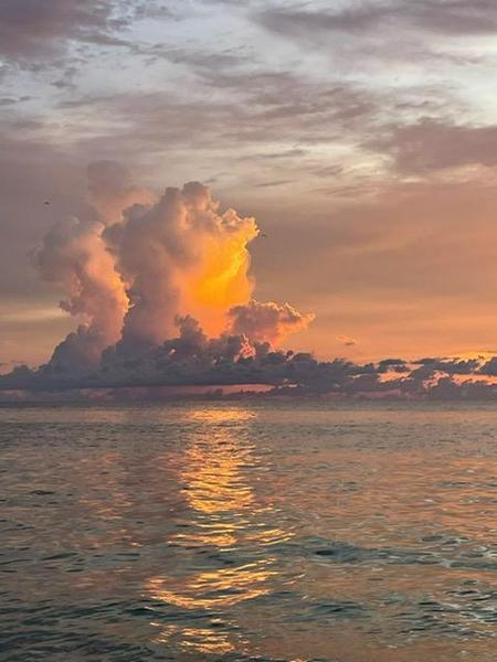 Florida Meer mit Sonnenuntergang