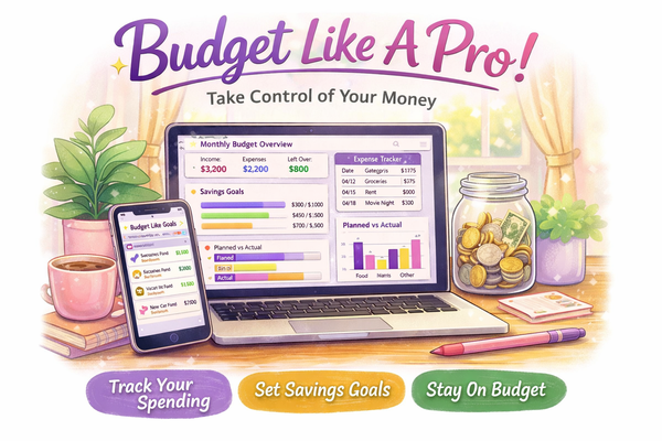 watercolor rendering of the budget like a pro app