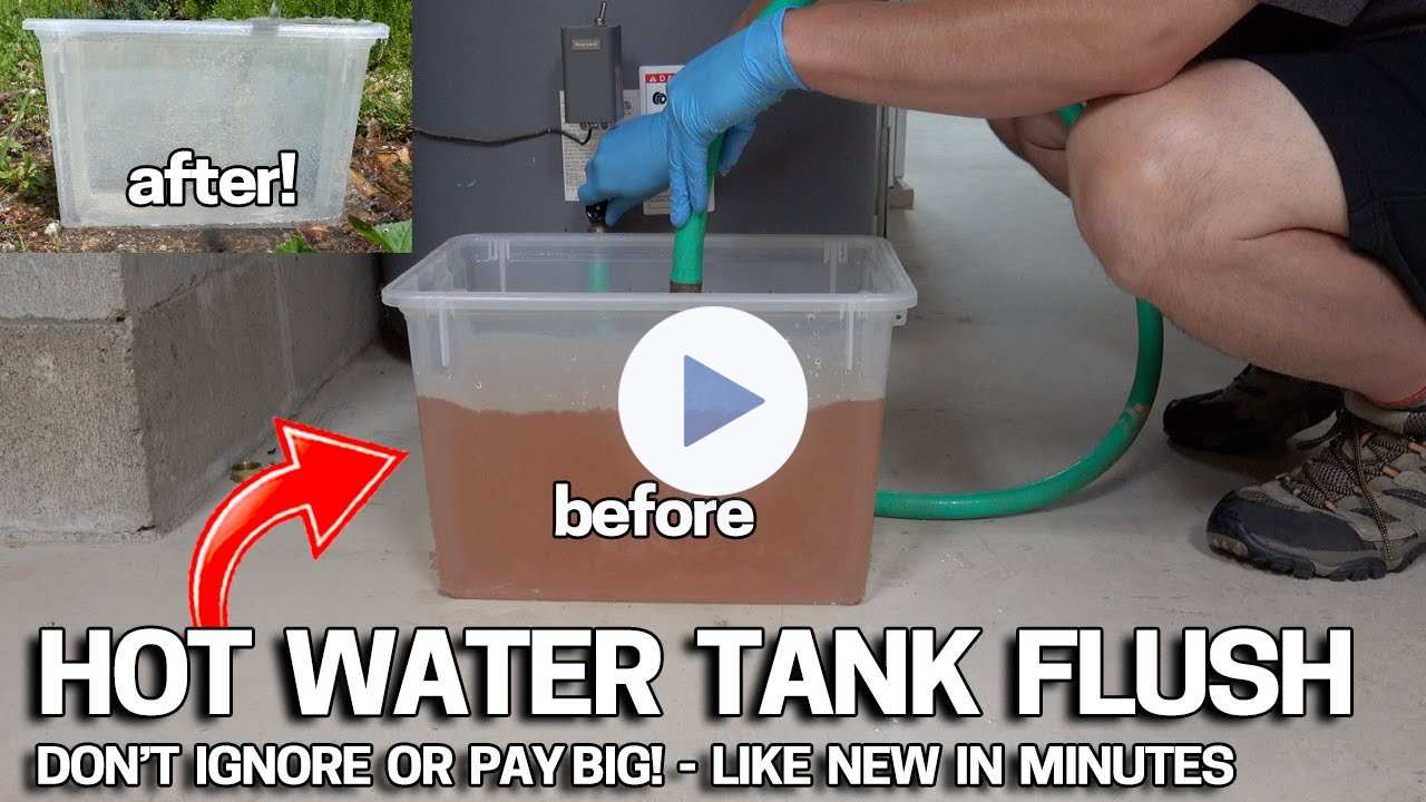 EASY WAY to FLUSH your HOT WATER HEATER TANK