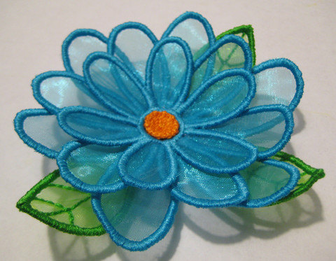 3d Flower - Blue