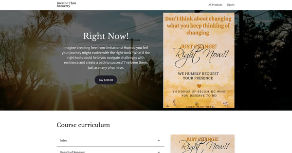 Breathe Thru Recovery Course: Right Now!