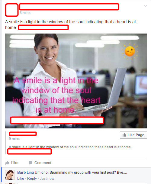 Spamming my group is a bad idea, just sayin'.