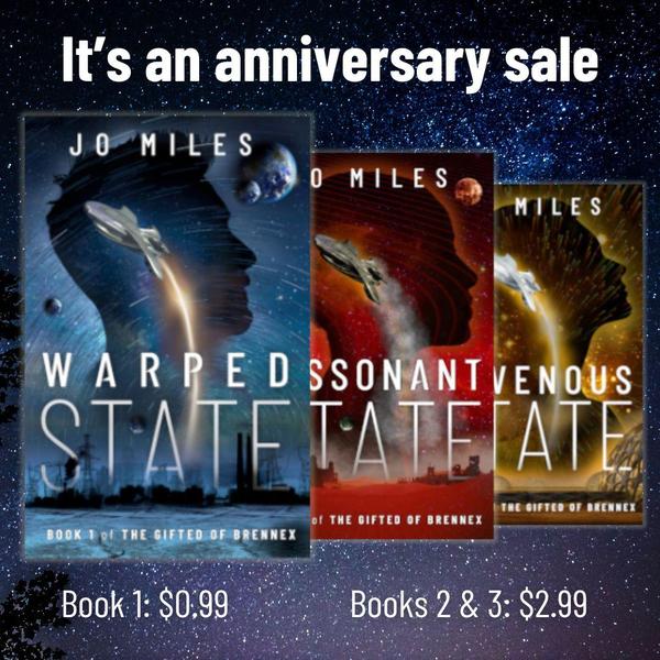 It's an anniversary sale, with book covers