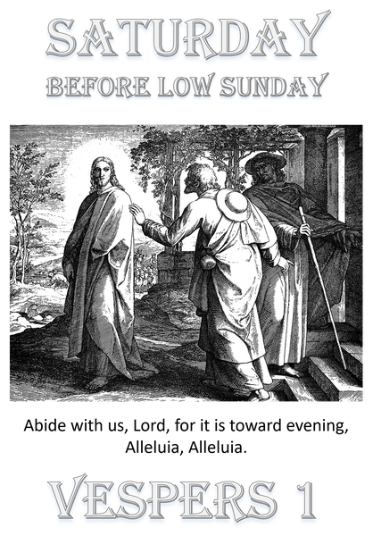 Disciples pleading with the resurrected Jesus to abide with them.