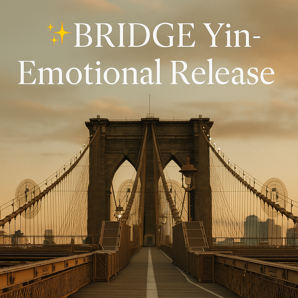 Sunset over the Brooklyn Bridge, a symbol of grounded presence and calm timing.