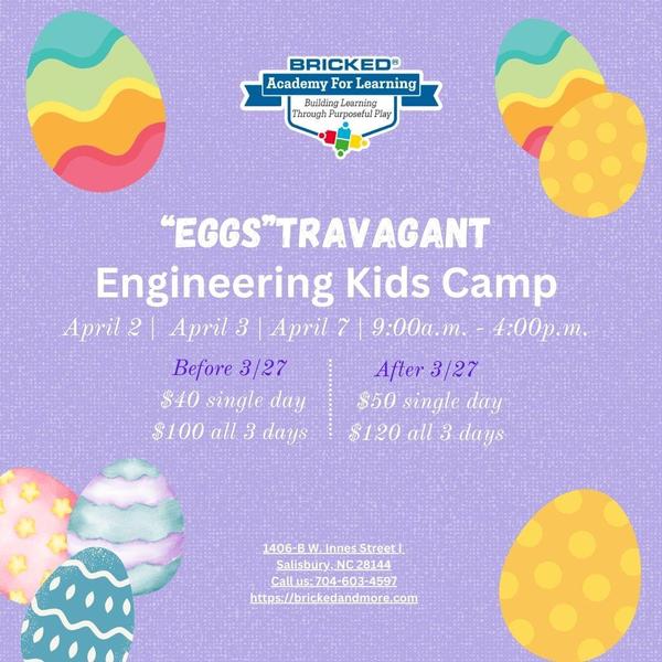 Bricked Learning Academy EGGStravagant engineering kids camp