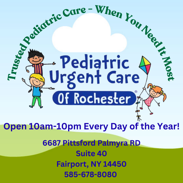 Pediatric Urgent Care of Rochester is open 10am-10pm every day of the year