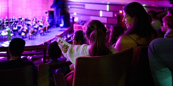 Charlotte Symphony mother & daughter in audience