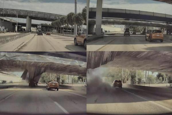 Frames from dashcam video.