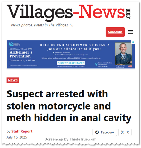 The Headlines of the Week are real.