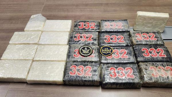 Well wrapped: some of the cocaine.