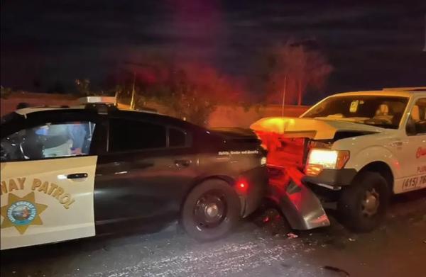 A work truck: probably in trouble with his boss, too.