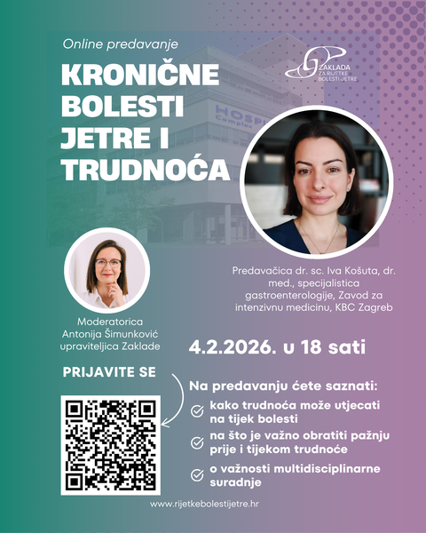 Predavanje ”Kronične bolesti jetre i trudnoća”, 4.2.2026. u 18 sati
