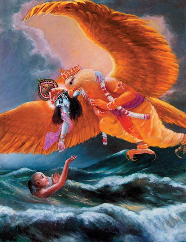 Krishna Saves His Devotee from the Ocean of Birth and Death