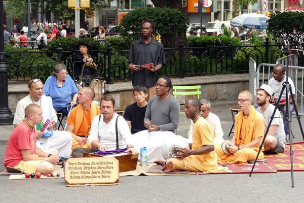 Ecstatic Hare Krishna Chanting in New York City, USA