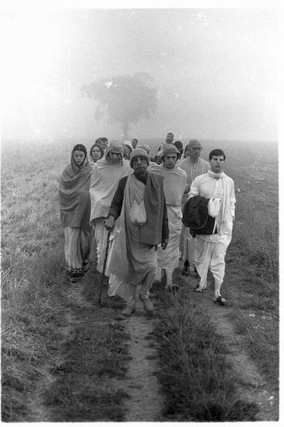 Srila Prabhupada on a Morning Walk