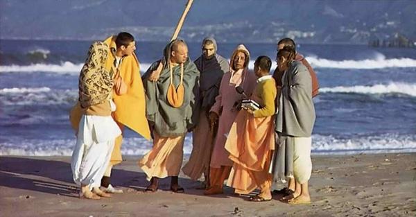 Srila Prabhupada Instructs Disciples on Venice Beach