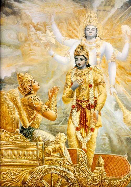 Krishna Enlightens Arjuna