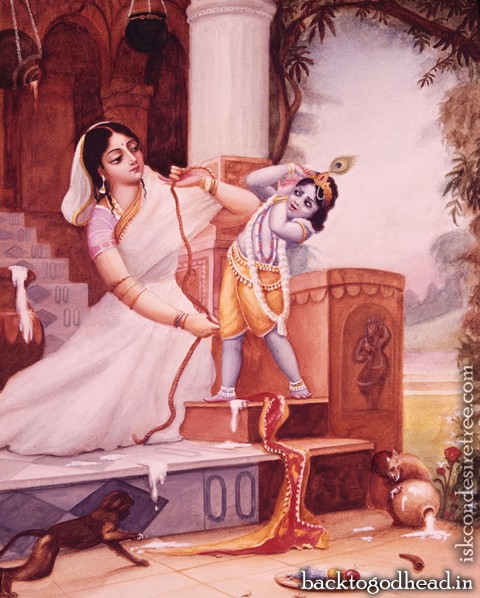 Mother Yasoda Binds Krishna With Rope